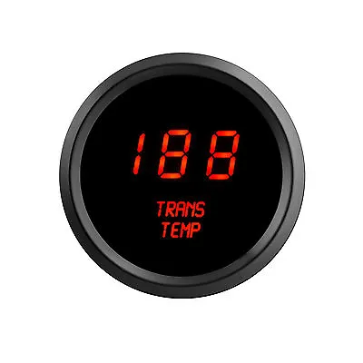 2 1/16  Digital Transmission Temp Gauge Red LEDs Black Bezel Lifetime Warranty • $43.08