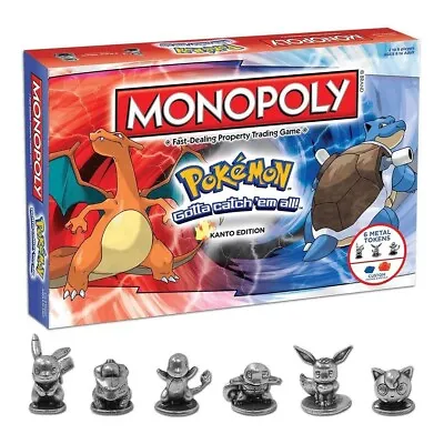 Pokémon Monopoly Kanto Edition Board Game Brand New Factory Sealed Family Gift • $40.45