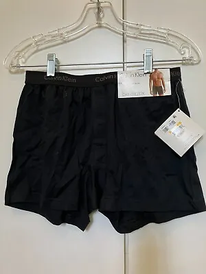 Calvin Klein Underwear Men Black Bxr-matrix Slim Fit Knit Boxer Size S BNWT • $7.50