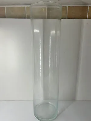 Tall 18.5  Clear Glass Decorative Centrepiece Conical Straight Sided Vase  • £15.99