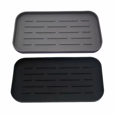 Sink Tidy Caddy Organiser Silicone Tray Kitchen Bathroom Soap Sponge Holder • $16.82