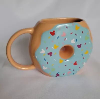 Disney Mickey Mouse Colorful Sprinkled Donut Mug Doughnut Shaped Tea Coffee Cup • $18.99