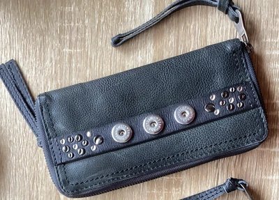$155 • Buy Leather Noosa Amsterdam Large Classic Wallet , Antique Black *Genuine
