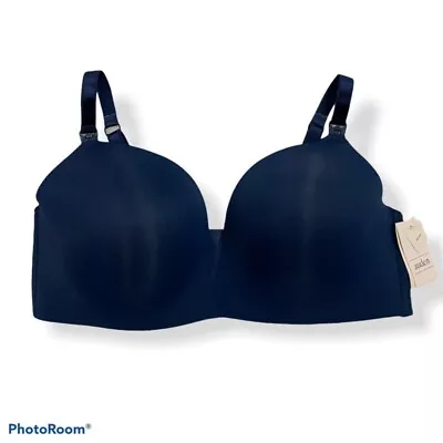 Auden Womens Nursing Bra Blue Wire Free Hook Eye Lined Spaghetti Strap 40DD New • $6.99