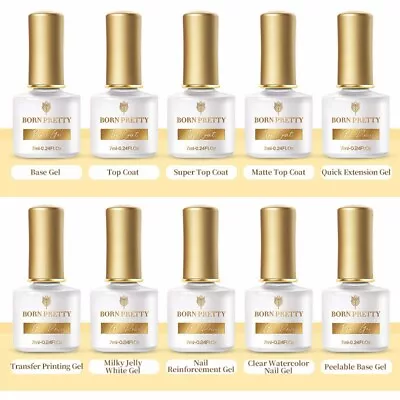 £3.99 • Buy BORN PRETTY Gel Nail Polish Nail Varnish Soak Off UV LED Base Top Coat Reinfore