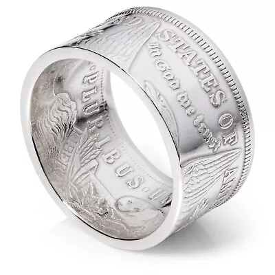 Morgan Silver Dollar Coin Ring - 1921 -  Tails  - Polished Finish • $215