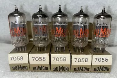 Lot Of 5 7058 12AX7 NOS NIB RCA Dumont Labeled Vacuum Tubes Amplitrex Tested NOS • $175