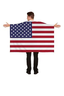 Wearable Large America Flag Holiday USA Football Olympics Sport World Fan 5x3ft • £3.50