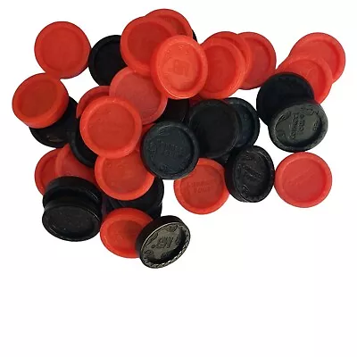 Vintage Connect Four Replacement Game Pieces Checkers Lot Of 2 Black 2 Red 1.25  • $6.99