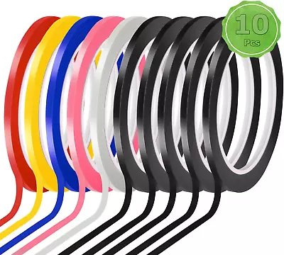 10 ROLLS Vinyl Pinstriping Stripe DIY Self Adhesive Line Car Tape Decal Stickers • $9.91