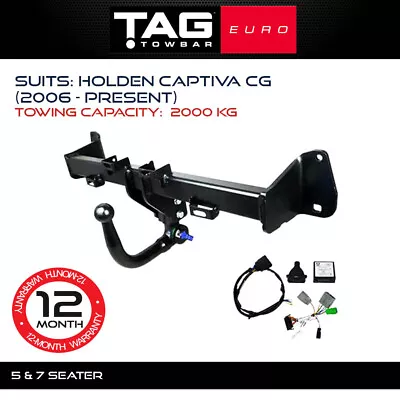 TAG Towbar Fits Holden Captiva 2006-Current Towing Capacity 2000Kg 4x4 Exterior • $1024
