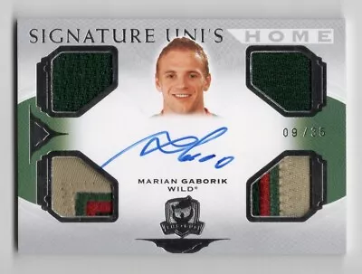 2020-21 Upper Deck The Cup Unis Home Quad Patch Auto 9/35 Marian Gaborik • $32.71