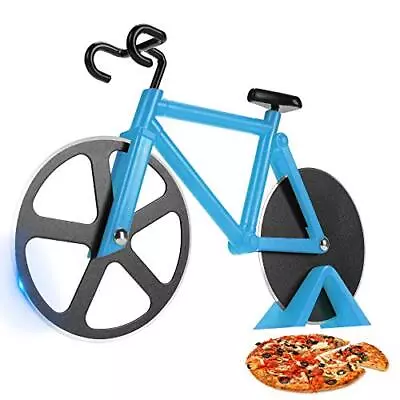 Bicycle Pizza Cutter Wheel Stainless Steel Bike Pizza Slicer Kitchen Gadget • $9.32