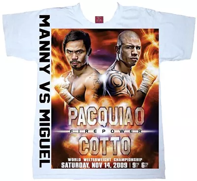 Manny Pacquiao Vs Cotto T-shirt Delahoya Thomas Hearns Chavez Duran Garcia • $31.99