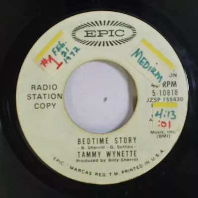 Country Promo 45 Tammy Wynette - Bedtime Story / On Epic • £4.68