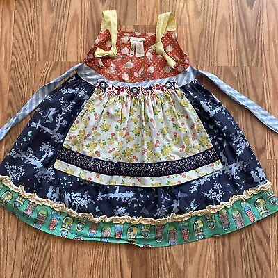 Matilda Jane Gelato Knot Dress Reversible Apron EUC Hello Lovely Size 4 • $14.24