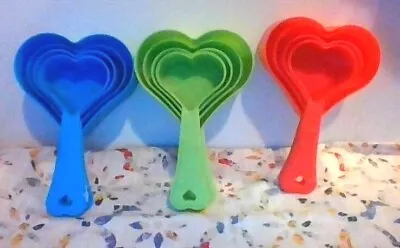Heart Shaped Measuring Cup Set / NEON GREEN / New  /  4 Pieces • $2.50