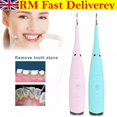 £8.99 • Buy Electric Sonic Dental Scaler Tartar Calculus Plaque Remover Teeth Stains Cleaner