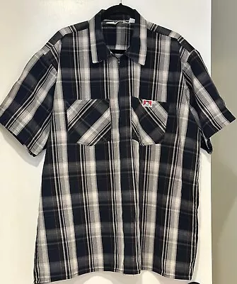 Vintage Ben Davis Shirt Mens XXL Plaid Half 1/2 Zip Made In USA • $47.99