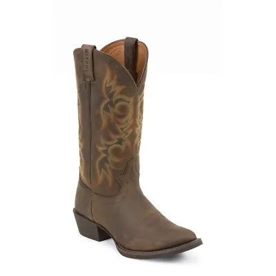 JUSTIN Men's New Stampede Huck Brown Boots 2551 • $99.97