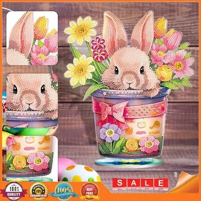 Diamond Painting Tabletop Ornaments Kit Easter Egg Bunny For Office Decor • £15.58