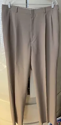 Haggar Khaki Men's Dress Work Pants Size 40  X 32  Classic Fit - Pleated Front • $14.99