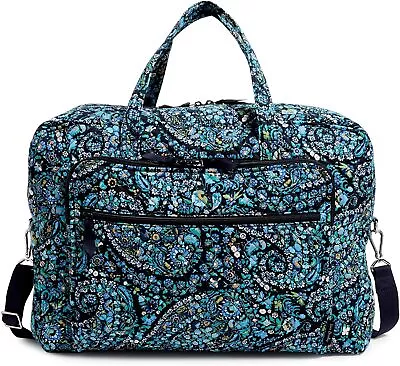 Vera Bradley Cotton Grand Weekender Travel Bag Dreamer Paisley Recycled • $144
