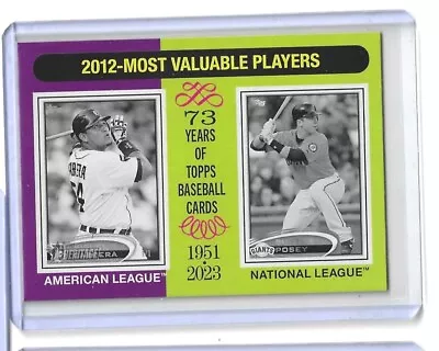 2024 Topps Heritage Black & White Picture Card - 2012 Most Valuable Players • $14.54