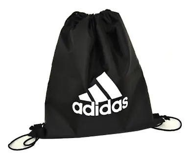 $9.99 • Buy Adidas GYM SACK Shoes Bag Black White L48222 Football Soccer Bags Sports
