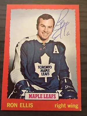 1973-74 Topps Toronto Maple Leafs Ron Ellis Autograph Card • $15