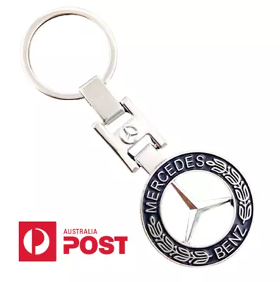 $9.95 • Buy Polished Mercedes Benz Classic Logo Stainless Keyring Keychain Key