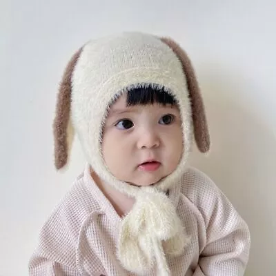 Plush Baby Knit Hat Bonnet Cap Beanie Hat Baby Bunny Hat Toddler Baby Girl Hats • £5.66