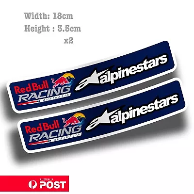 Red Bull ALPINESTARS  Helmet Motorcycle  Decal Sticker • $7.20