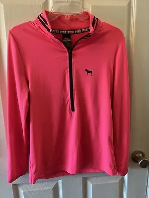 Victorias Secret PINK Half Zip Light Weight Bright Neon Size Medium • $21