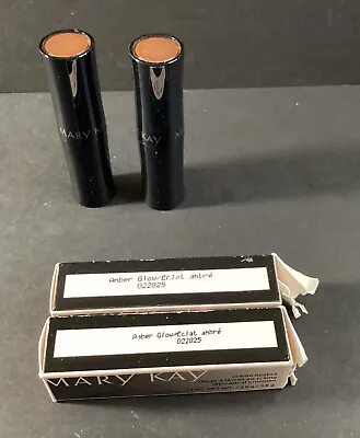 Mary Kay Creme Lipstick Amber Glow .13 Oz Full Size New In Box Lot Of 2 • $25