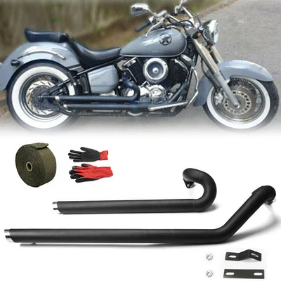 $145 • Buy Shortshots Staggered Exhaust Muffler Pipes Baffle Fit Yamaha V Star 1100 XVS1100