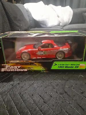 1994 Mazda RX7 FD RED Dom Torretto The Fast & Furious Racing Champions  USA 1:18 • $379