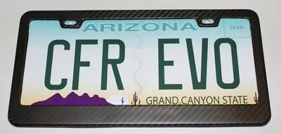 Car License Plate Frame - 100% Carbon Fiber - Matte • $29.95