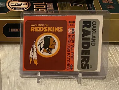 1976 Fleer WASHINGTON REDSKINS OAKLAND RAIDERS Glossy Sticker-FREE SHIPPING $25 • $4.79