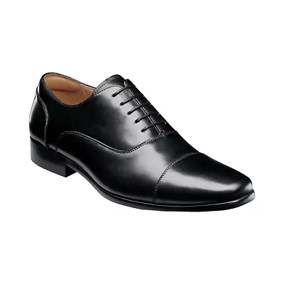 Mens Florsheim Postino Cap Toe Balmoral Ox - Black Leather Size 7 US [15175] • $117