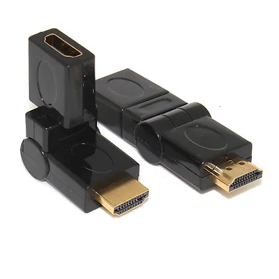 $2.69 • Buy 1× 90-360 Degree HDMI Male To Female Right Angle Adapter Cable Connector TV HDTV