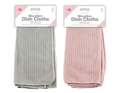 3 Pack Microfibre Dish Cleaning Cloth Absorbent Drying Tea Towel Kitchen Washing • £3.49