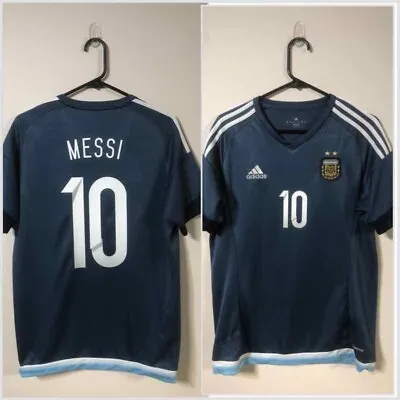£65 • Buy Messi #10 Argentina 2015 Medium Away Shirt Jersey Adidas Very Good Condition