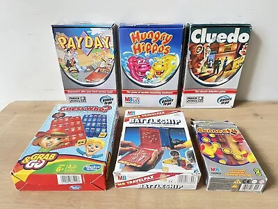£28 • Buy Travel Board Game Bundle Payday Hungary Hippos Cluedo Guess Who Battleship