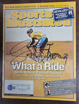 £81.92 • Buy  Lance Armstrong Signed Sports Illustrated 8/1/05 Beckett Cycling Tour France