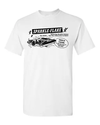 $22.99 • Buy Hot Rod Tee T Shirt Drag Race Kustom Kulture Sparkleflake Metal Flake Vtg Art