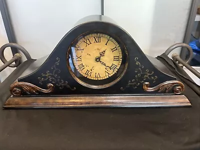 BEAUTIFUL 2004 Bombay Mantel Clock No Chime. WORKS GREAT. 8.3/4 T X 19.3:4 L X 7 • $25