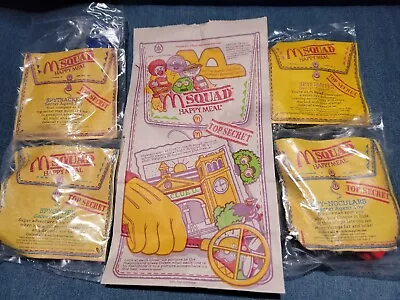 Vintage 1992 McDonald’s M-SQUAD Happy Meal Toys Complete Set With Paper Bag • $16.99