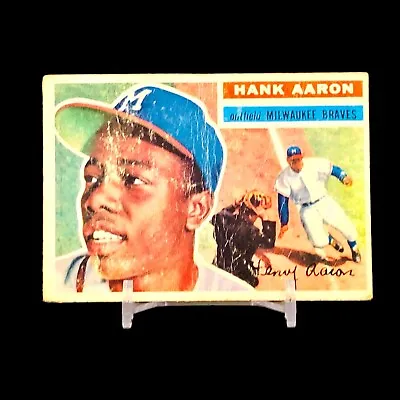 1956 Topps Hank Aaron HOF #31 Good-VG Atlanta Milwaukee Braves • $279.95