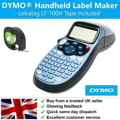 Dymo Label Maker Handheld LetraTag LT-100H Home Office Label Printer UK Keyboard • £31.95